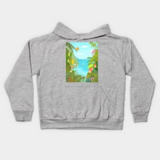 Tropical Landscape Kids Hoodie